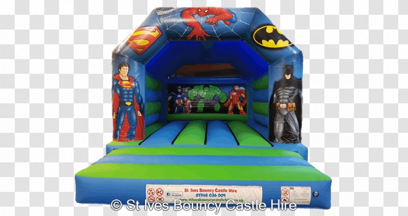 Inflatable Bouncers Castle Party St Neots - Superhero - Bouncy Transparent PNG