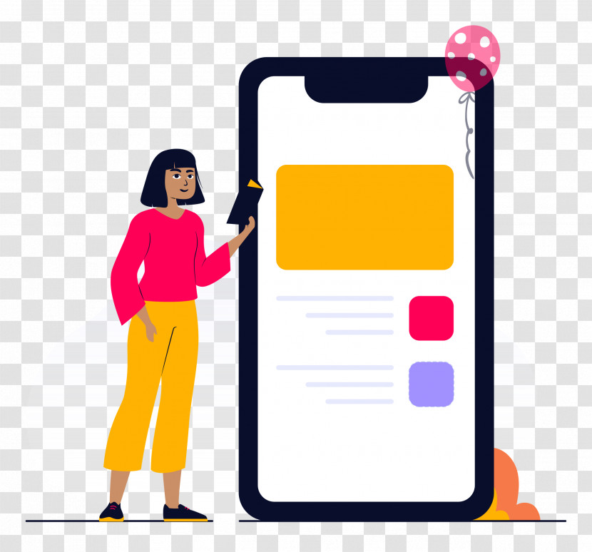 Mobile Phone Ebusiness Girl Transparent PNG