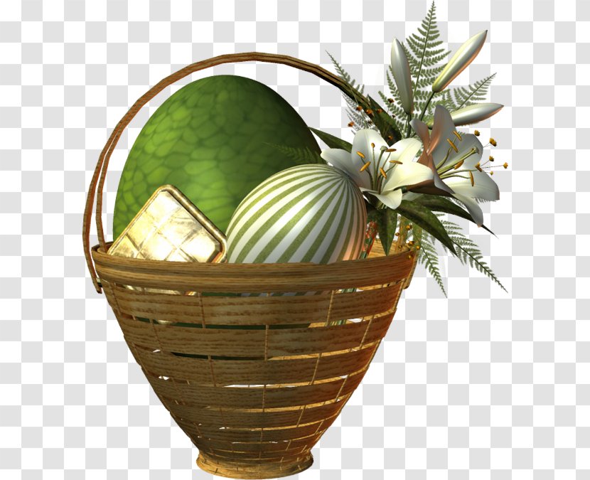 Flowerpot Fruit - Basket - Easter Eggs Transparent PNG