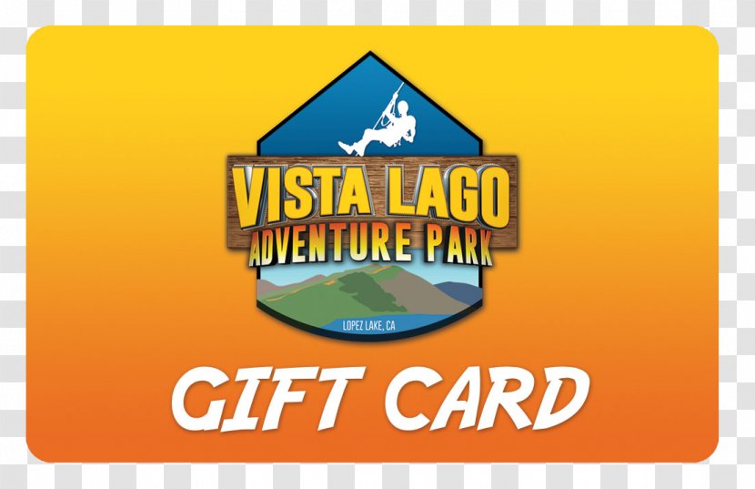 Logo Label Vista Lago Adventure Park Font - Yellow Card Transparent PNG