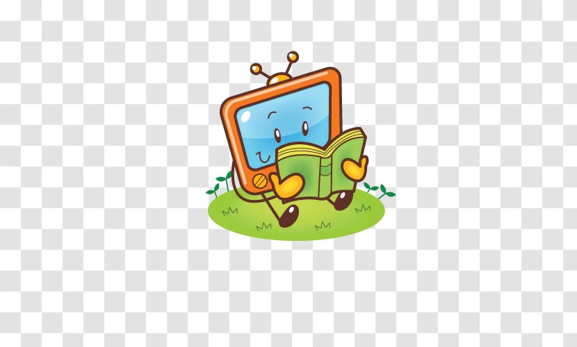Cartoon Television Set - Art - Hand-painted TV Reading Material Transparent PNG