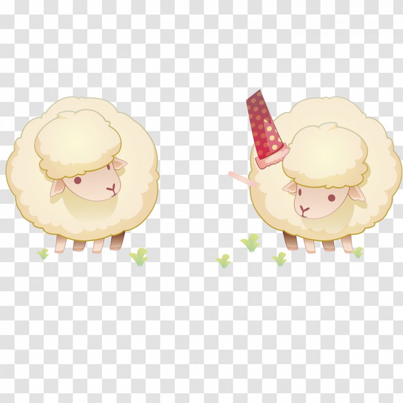 Sheep Vecteur - Ice Cream Cone - A Pair Of Transparent PNG