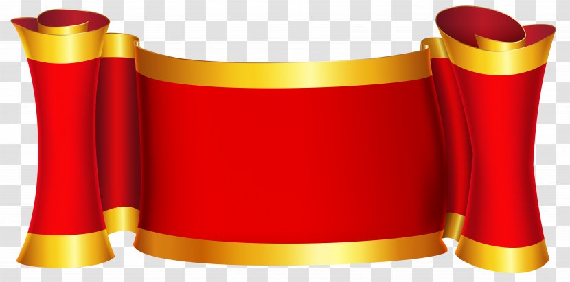Gold Red Clip Art - Cylinder - Banner Image Transparent PNG