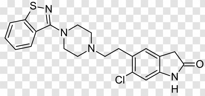Ziprasidone Pharmaceutical Drug Antipsychotic Therapy Schizophrenia - Black And White Transparent PNG