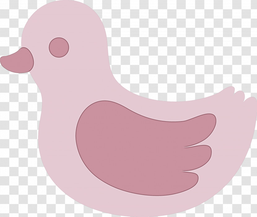 Pink Rubber Ducky Duck Bird Water Bird Transparent PNG