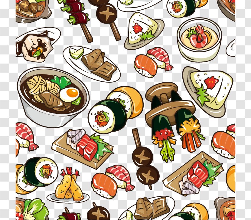 Sushi Barbecue Chicken - Artwork - Shading Background Transparent PNG