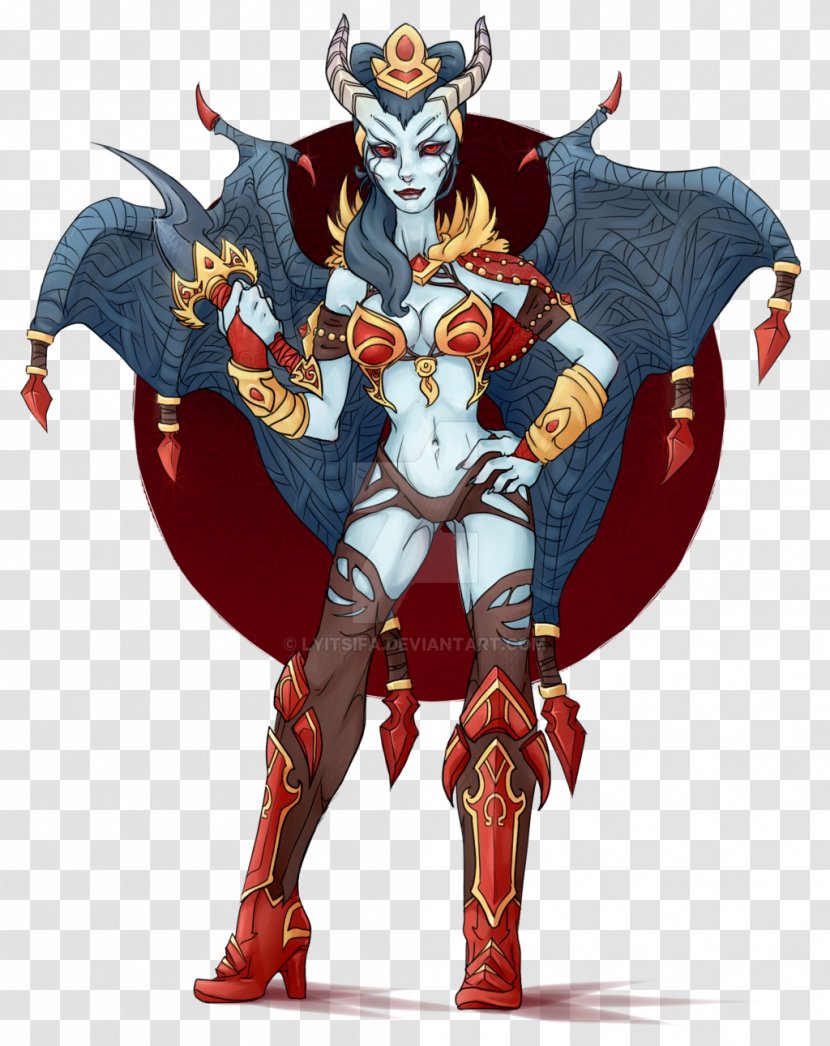 Demon Fiction Action & Toy Figures Supervillain Illustration - Legendary Creature - Queen Of Pain Dota 2 Transparent PNG