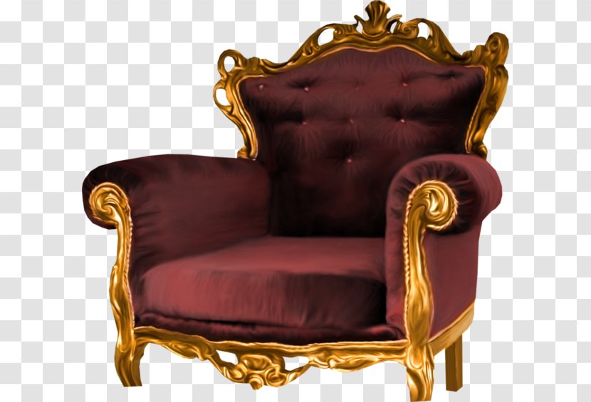Chair Throne Fauteuil - Couch - Velvet Transparent PNG