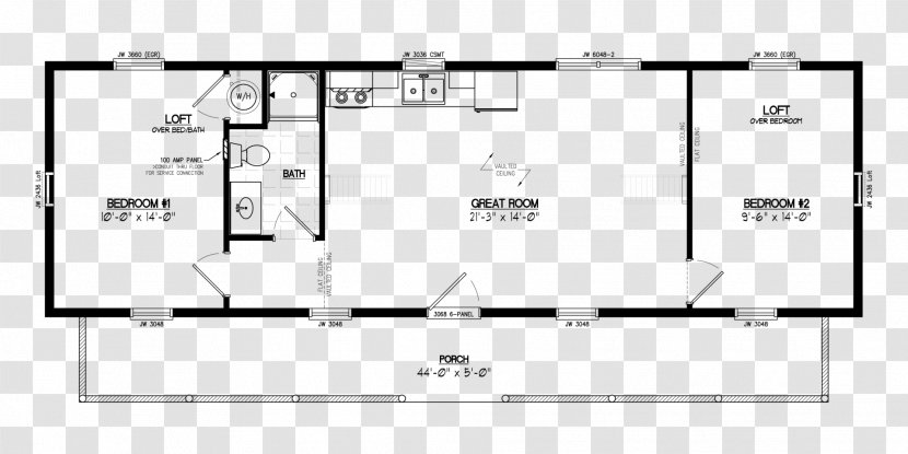 Log Cabin House Plan Floor - Flower Transparent PNG