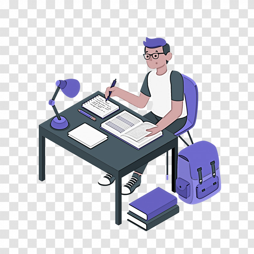 Office Supplies Desk Table Computer Network Purple Transparent PNG