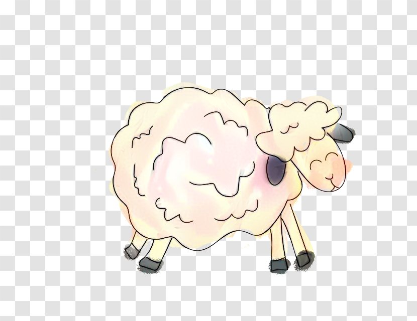 Sheep Cattle Clip Art Character Fiction - Cowgoat Family Transparent PNG