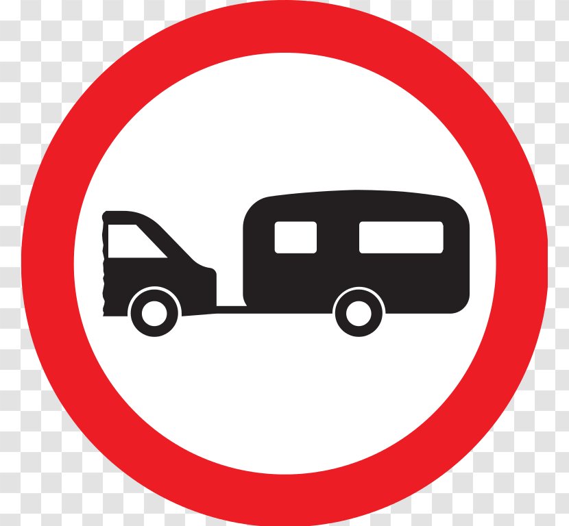Caravan Bus Traffic Sign Towing - Text - UK Transparent PNG