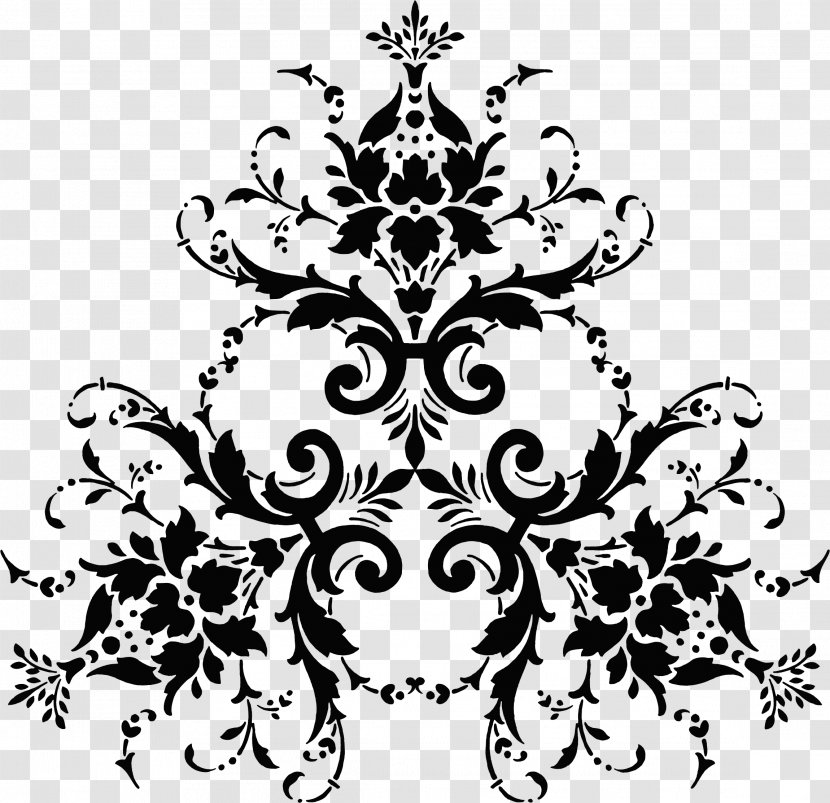 Clip Art Floral Design Image Openclipart - Black - Flower Transparent PNG
