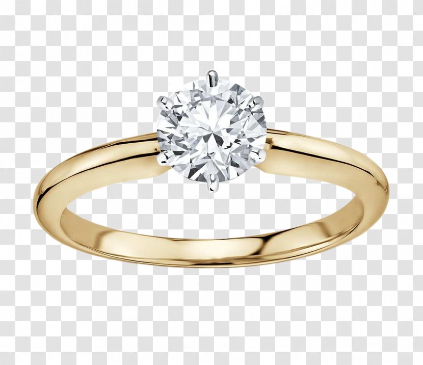 Engagement Ring Solitaire Diamond Jewellery - Silver Transparent PNG