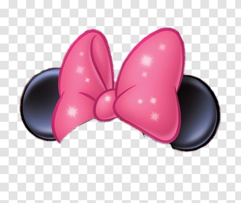 Minnie Mouse Mickey Clip Art - Magenta - Ears Logo Transparent PNG