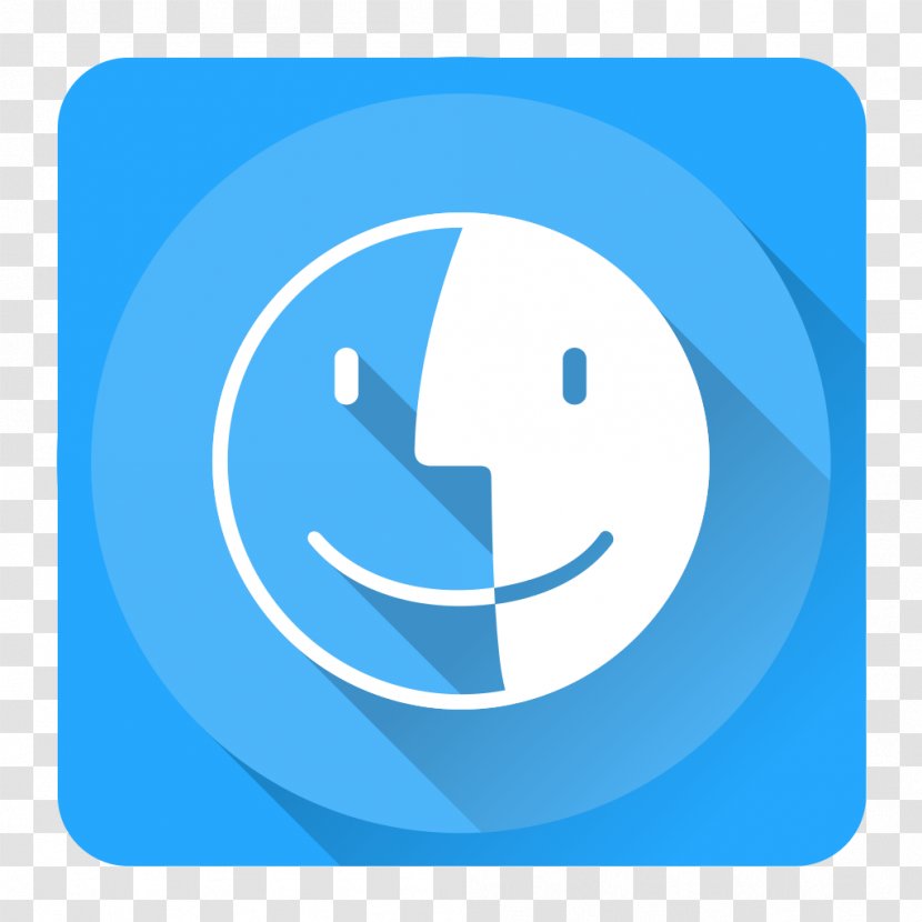 Blue Computer Icon Text Symbol - Software - Finder Transparent PNG