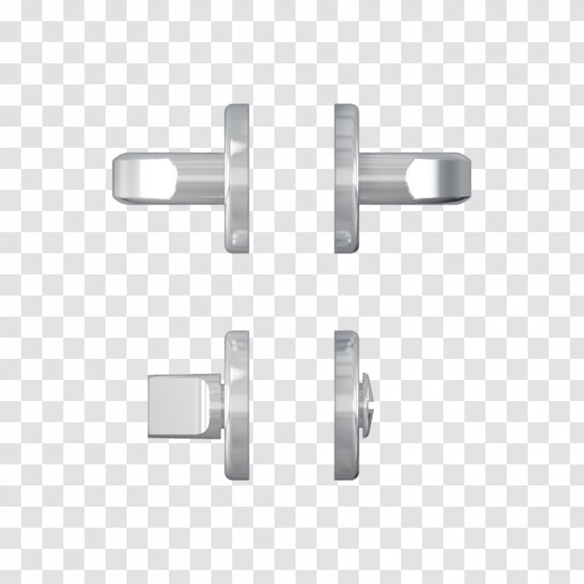 Silver Rectangle Cufflink Jewellery - Hardware Accessory Transparent PNG