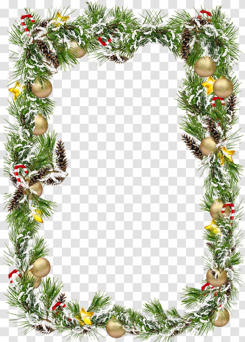 Christmas Ornament Picture Frames Decoration Clip Art - Fir - Pine Cone Transparent PNG