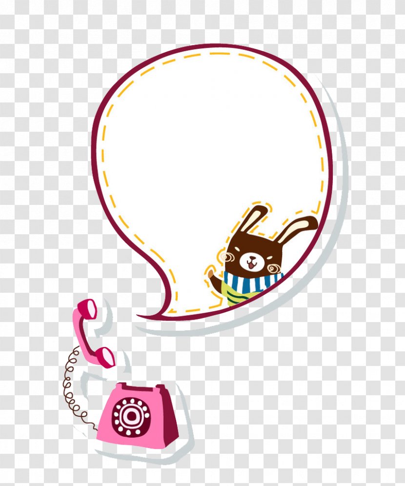 Speech Balloon Cartoon Cuteness Illustration - Phone Transparent PNG