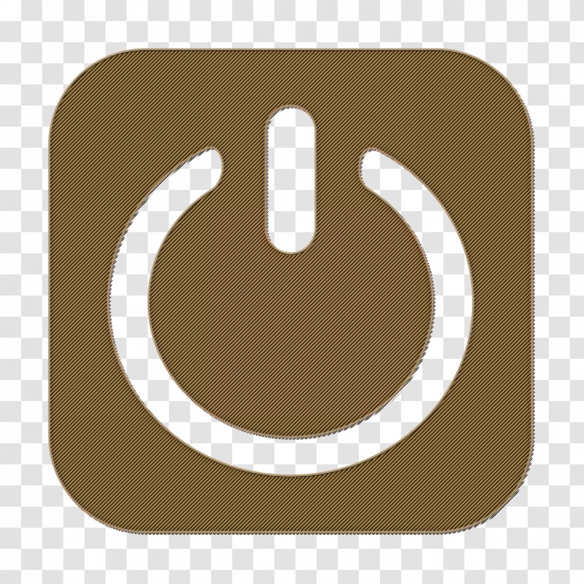 Energy Icon Off Power - Beige - Smile Transparent PNG
