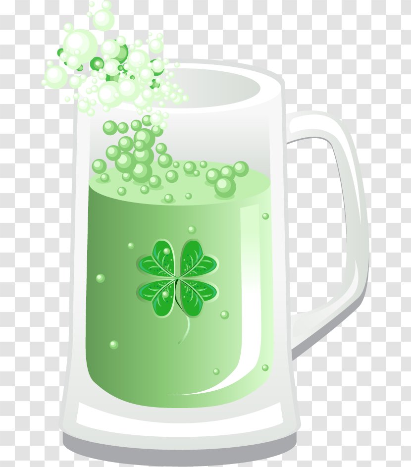 Mug Drink Four-leaf Clover - Drinkware - Vector Cup Transparent PNG