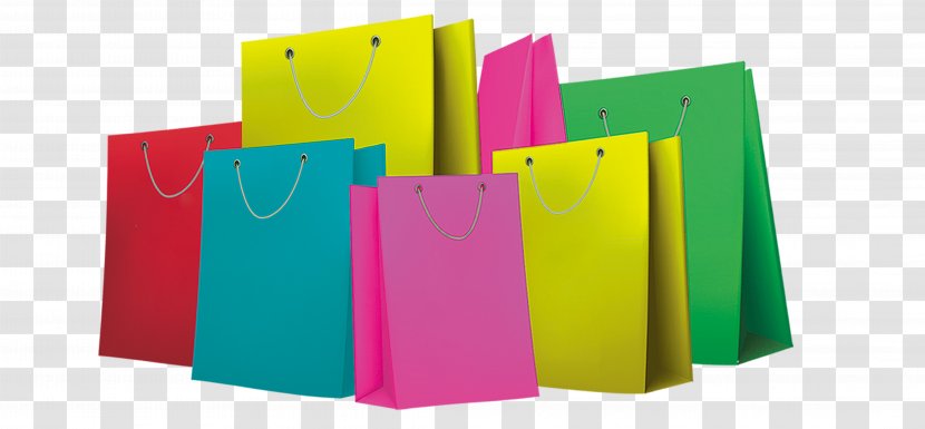 Paper Shopping Bag - Packaging And Labeling - Colored Bags Transparent PNG