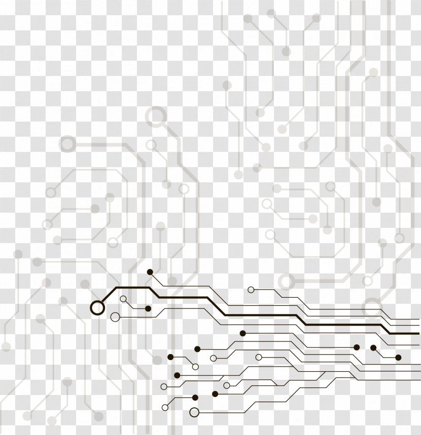 Electrical Network Printed Circuit Board Electronic Electronics - Wiring - Vector Design Transparent PNG