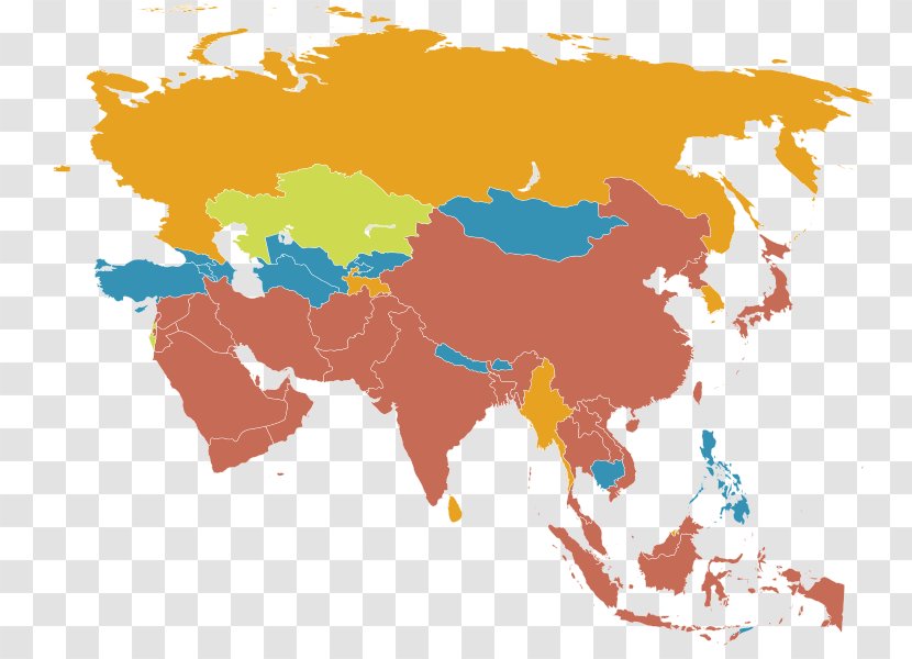Asia World Map Europe - Continent - Penalties Transparent PNG