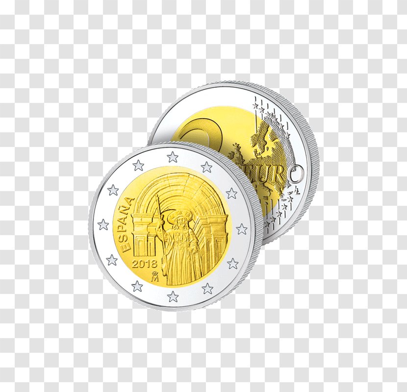 2 Euro Coin Latvian Coins - Spanish Transparent PNG