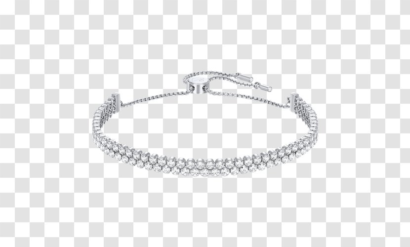 Swarovski Subtle Bracelet Jewellery Double White - Platinum Transparent PNG