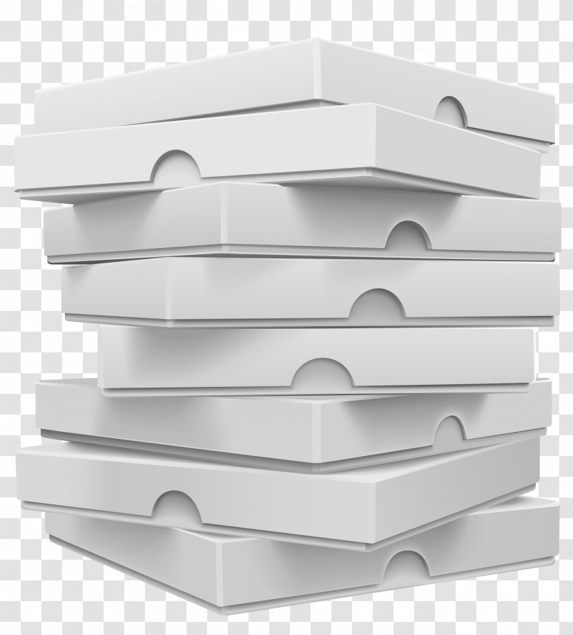 Pizza Paper Box Packaging And Labeling Illustration - 3D Effect Vector Transparent PNG