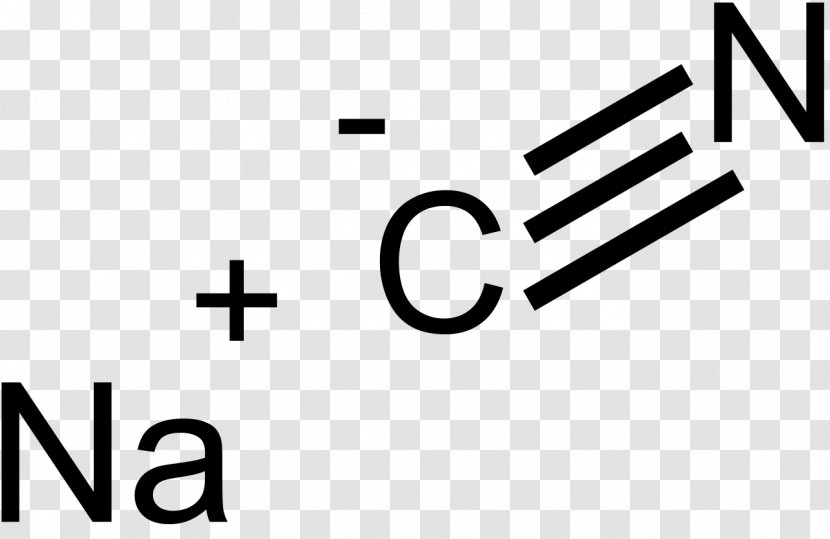 Sodium Cyanide Chemical Compound Gold Cyanidation - Black And White - Inorganic Transparent PNG