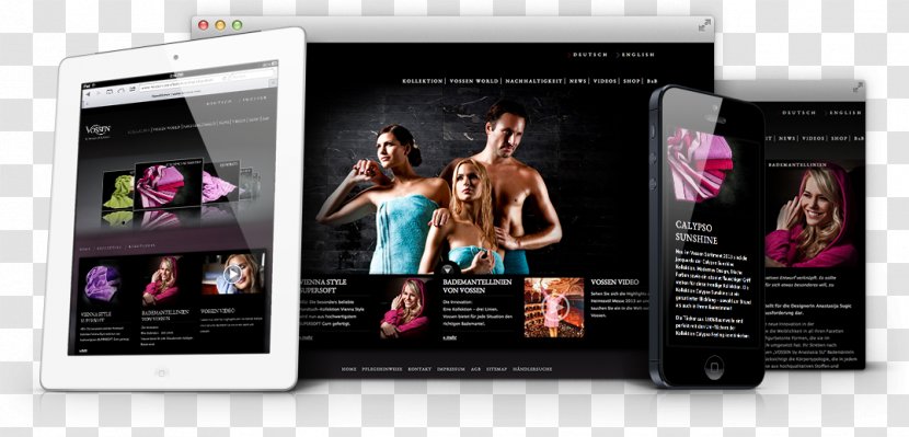 Smartphone Display Advertising Multimedia Brand - Muscle - Website Mock Up Transparent PNG
