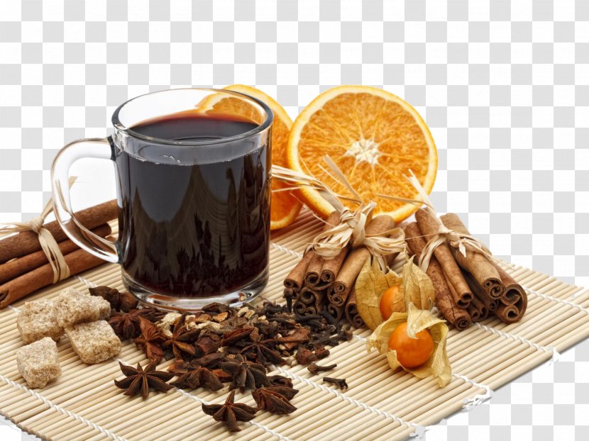 Mulled Wine Hibiscus Tea Drink - Spice - Black Transparent PNG