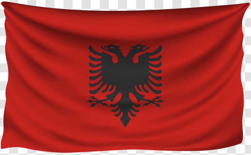 Flag Of Albania Throw Pillows Double-headed Eagle - Albanian - Pillow Transparent PNG