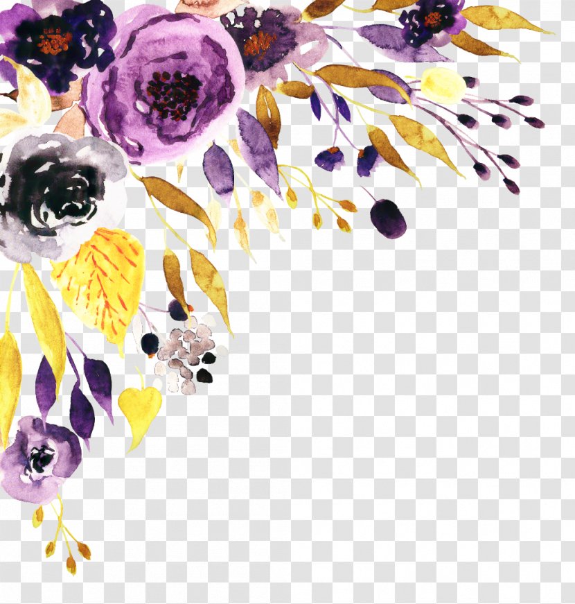 Watercolor Painting Clip Art Floral Design - Drawing - Watercolour Flowers Transparent PNG