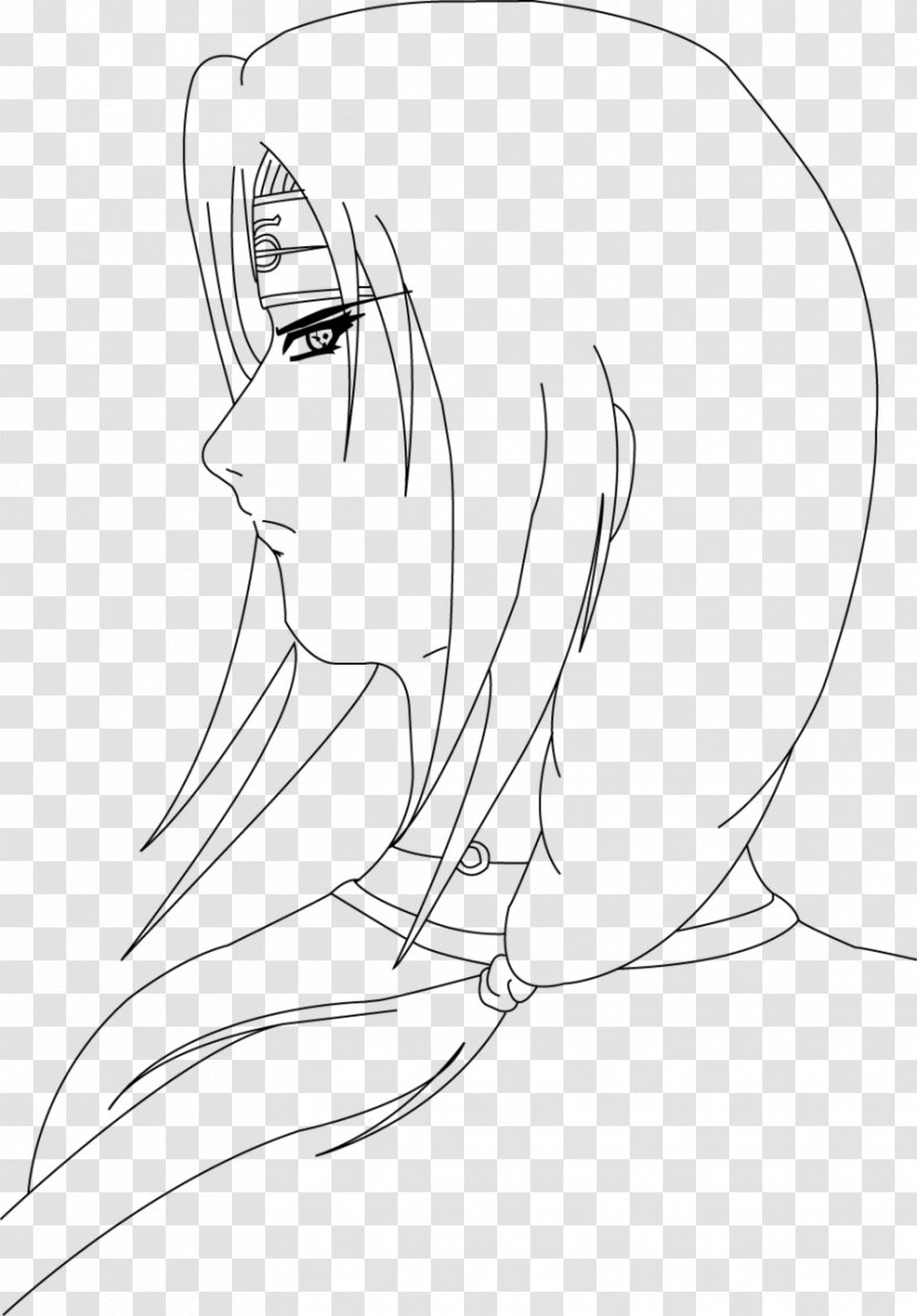 Drawing Ear Line Art Mouth Sketch - Flower - Uchiha Itachi Transparent PNG