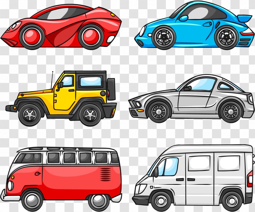 Car Van Bus - Vector Red Transparent PNG