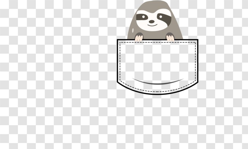 T-shirt Sloth Pocket - Cartoon Transparent PNG