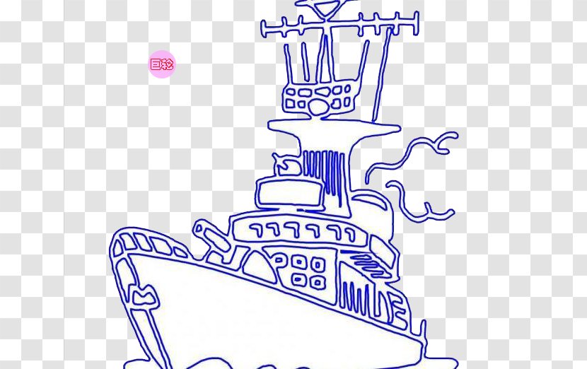 Cartoon Ship Watercraft - Point - Steamship Transparent PNG