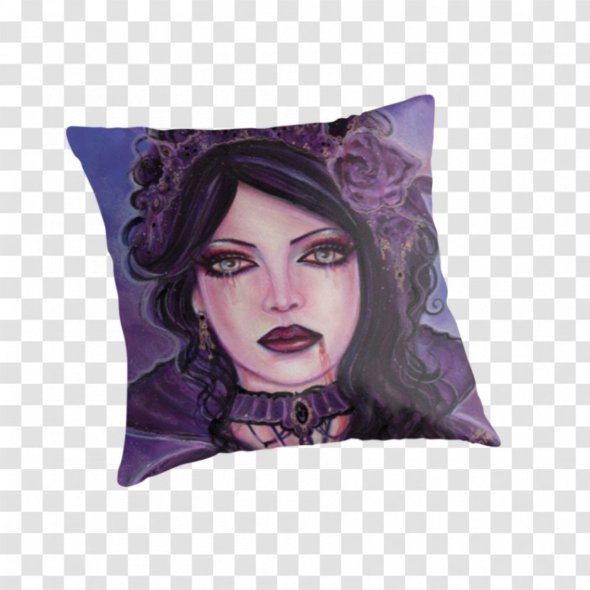 Cushion Throw Pillows Purple - Victorian Goth Vampire Transparent PNG