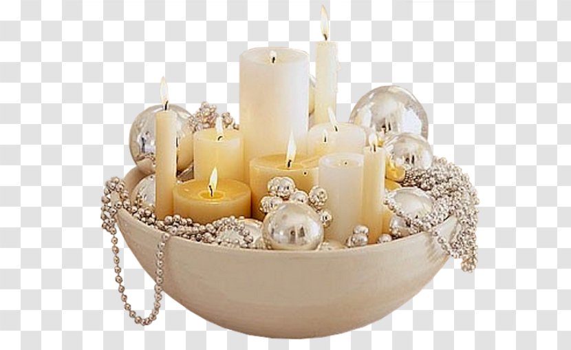 Christmas Decoration New Year's Eve Candle - Centrepiece Transparent PNG