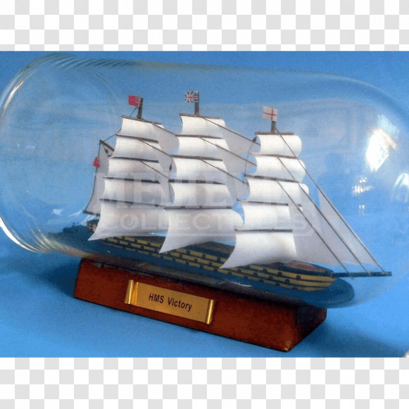 HMS Victory Ship Model Glass Bottle USS Constitution - Sail Transparent PNG