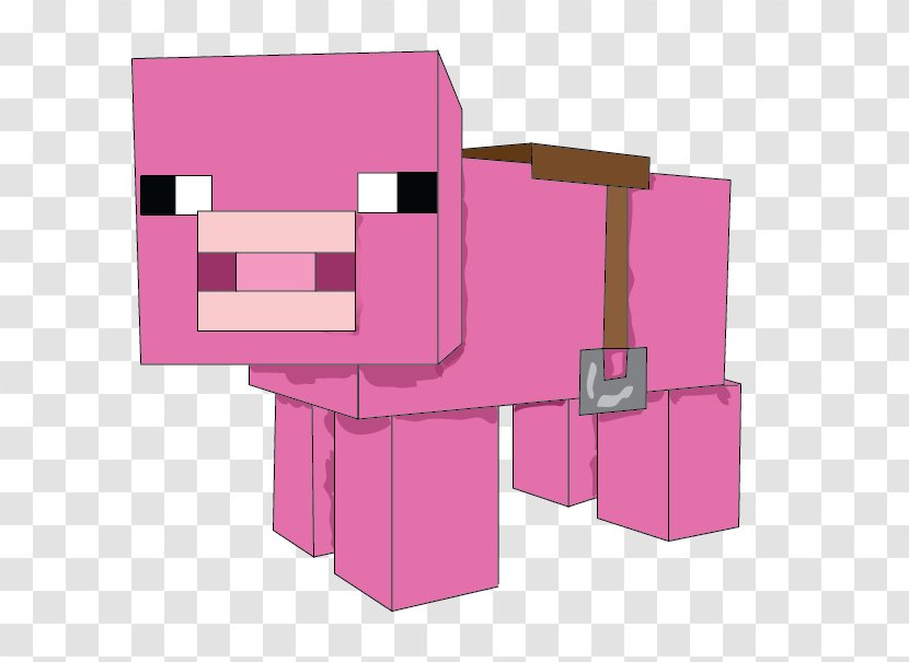 Product Design Pink M Line - Purple - Minecraft Pig Transparent PNG