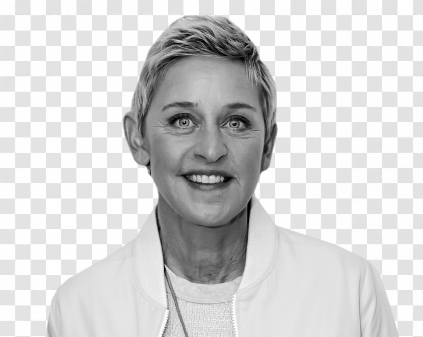 The Ellen DeGeneres Show Black And White Celebrity Television - Chat - Actor Transparent PNG