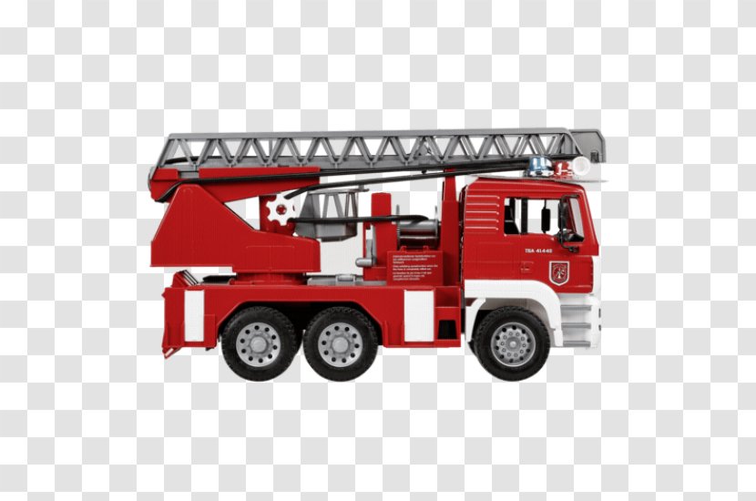 Fire Engine Department Bruder Toy Model Car Transparent PNG