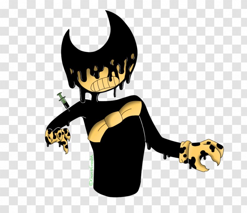 Fan Art Bendy And The Ink Machine Drawing Work Of - Fictional Character Transparent PNG