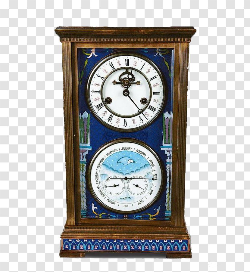 Clock Cloisonnxe9 Designer Gratis - Time - Cloisonne Moon And Stars Western Transparent PNG