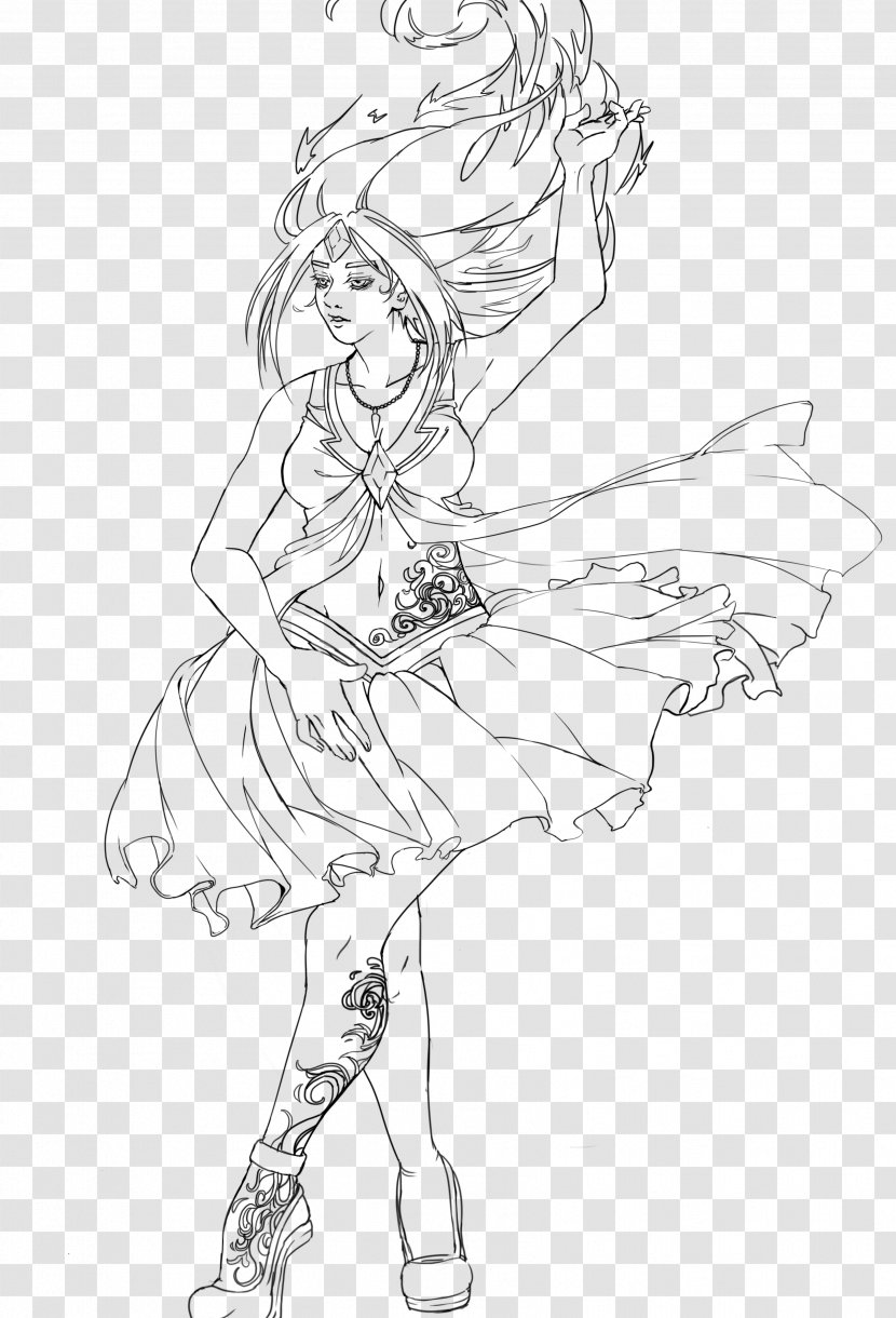 Drawing Cartoon Line Art Sketch - Flower - Dancing Transparent PNG
