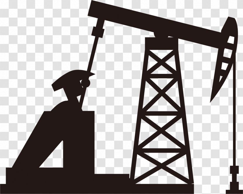 Petroleum Oil Field Icon - Derrick Silhouette Transparent PNG